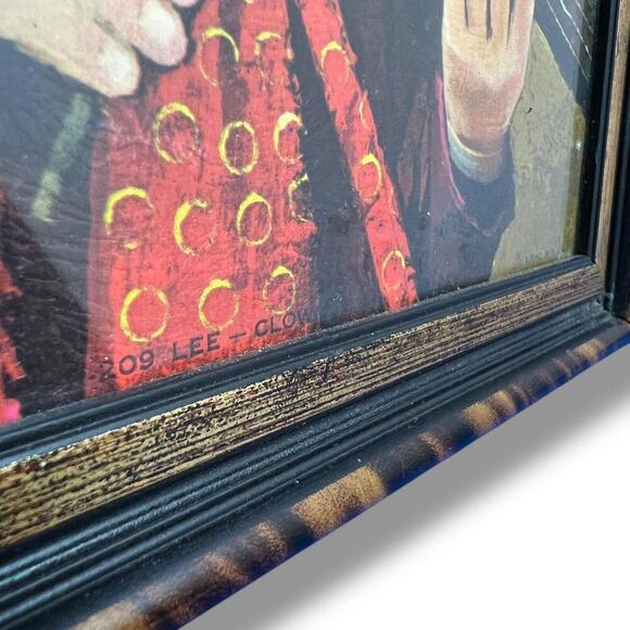 Vintage 1967 Big Eyes Clown Boy & Girl Print – Midcentury Art on Cardboard - Picture 6 of 7